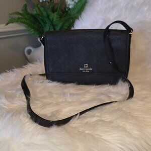 Kate Spade Genuine Saffiano Leather Crossbody Chain Strap Foldover Purse Bag